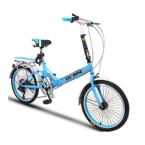 Plegables : YHLZ Plegable Bicicletas, Bicicletas Plegables Bicicletas Plegables Ultra Ligero portátil absorción Mini pequeño de la Rueda Velocidad de Choque (20 Pulgadas)
