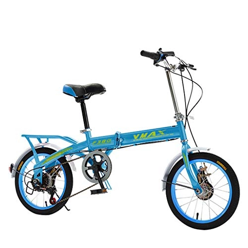 Plegables : YHNMK Bikes Plegable 20 Pulgadas, Adultos Unisex Bicicleta Plegable de Trabajo Ligero, Marco de Acero de Alto Carbono Neumático Antideslizante