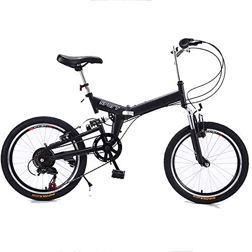Plegables : YOUSR Bicicleta Plegable De 20 Pulgadas - Bicicleta Plegable para Adultos - Instalación Gratuita Bicicleta Plegable Bicicleta De Montaña Coche Adulto Black