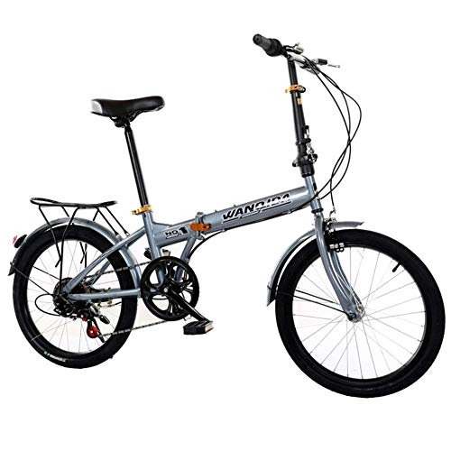 Plegables : YOUSR Cambio De Bicicleta Plegable De 20 Pulgadas, Bicicleta Plegable con Velocidad Variable para Hombres Y Bicicleta para Mujer Bicicleta De Ocio Plegable Portátil Ultraligera para Adultos Gray