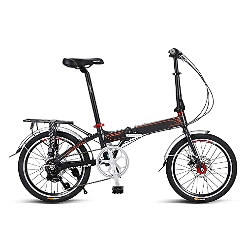 Plegables : YUEGOO Bicicleta Plegable Aleación Ligera Plegable Bicicleta de Bicicleta de Bicicleta, Bicicleta Plegable Pequeña Bicicleta Plegable Velocidad Variable de 7 Velocidades, Bicicleta Portátil para ADU
