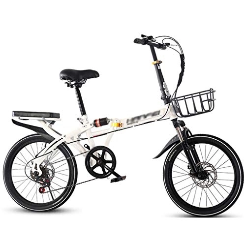 Plegables : YYSD 16 / 20 Pulgadas Bicicleta Plegable Mini Bicicleta Compacta de Ciudad de 6 Velocidades con Frenos de Disco Doble y Bicicleta de Absorción de Impactos Viajeros Urbanos