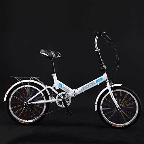 Plegables : YYSD Bicicleta Plegable para Adultos de 20 Pulgadas, Engranajes Shimano de 7 Velocidades, Mini Bicicleta Compacta de Ocio con Absorción de Impactos para Viajeros Urbanos para Adolescentes