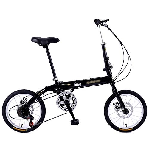 Plegables : YYSD Bicicletas Plegables de 6 Velocidades Bicicleta Ultraligera de Confort Portátil para Estudiantes Adultos con Frenos de Disco Dobles, Bicicleta de Amortiguación