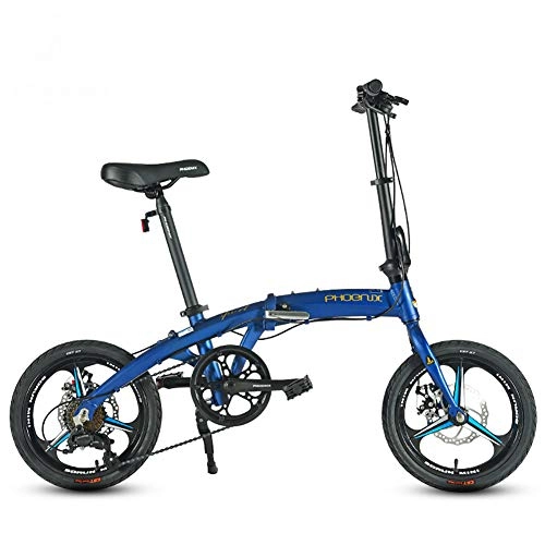 Plegables : ZAIPP para Hombres's Unisex, Asiento Ajustable Marco De Aleacin 7 Velocidad Bicicleta De Montaa, 16 Pulgadas Ultra-luz Bicicletta, Plegable Bicicleta De La Ciudad
