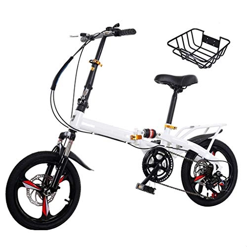 Plegables : ZHEDYI 16 / 20in Ligero Y De Bicicleta Portátil, Bicicleta Plegable con La Absorción De Doble Choque Y De Velocidad Variable, Los Neumáticos De Goma Antideslizantes, Bicicleta Plegable