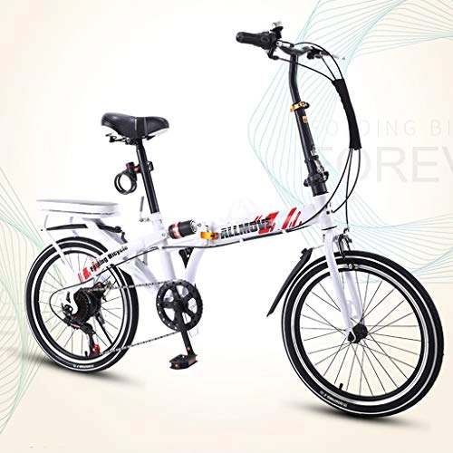 Plegables : ZHEDYI 16 / 20in Plegable For Mujer Bicicleta, Bicicletas Ultra Portátil De Luz, Soporte De Acero Doble Choque Niños De Absorción Bicicleta De Alto Carbono, For Hombre Bicicleta, Puede Soportar 160KG