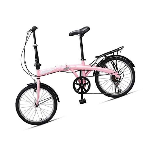 Plegables : ZHEDYI Alto Contenido De Carbono De Acero Adulto Bicicleta Plegable De 20 Pulgadas, Bicicleta Ligera Y Portátil De Siete Velocidades, Antideslizante Bicicleta De Montaña De Neumáticos (Color : C)