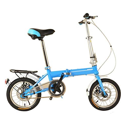 Plegables : ZHIFENGLIU Plegable Vehículo Recreativo, 14 Pulgadas 16 Pulgadas 20 Pulgadas Mini Bicicleta Portátil, Scooter De Unisex, Azul, 16inch