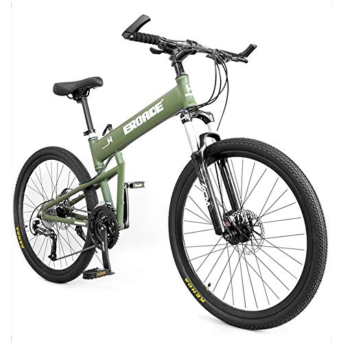 Plegables : ZIXINGCHE Stationary bicycleBicicleta de montaña Plegable de 26 Pulgadas Bicicleta para Adultos Off-Road Aleacin de Aluminio Amortiguador Bicicleta 30 Velocidad Hombre
