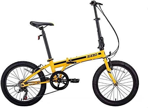 Plegables : ZiZZO Ferro 20" 30 libras bicicleta plegable ligera (amarillo)