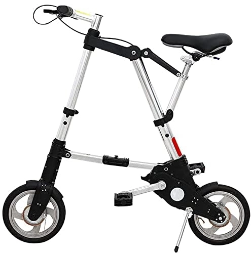 Plegables : ZLYJ Bicicleta Plegable 10 Pulgadas, Bicicleta Plegable Aluminio Ligero, Bicicleta Ciudad, Sistema Plegado Rápido, Bicicleta Portátil Ultraligera para Estudiantes para Adult White