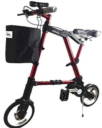 Plegables : ZLYJ Bicicleta Plegable Aluminio Ligera 10 Pulgadas, Sistema Plegado Rápido Bicicleta Ciudad, Bicicleta De Estudiante Portátil Ultraligera para Adultos C, 10inch