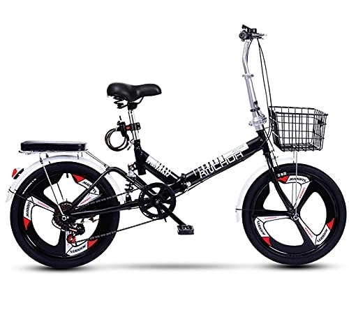 Plegables : ZLYJ Bicicleta Plegable Frenos De Disco De Cambio Bicicleta Pequeña Adecuado para Caminos De Montaña Y Caminos De Lluvia Y Nieve Aleación De Aluminio Bicicleta Plegable 20 Pulgadas D, 20 in