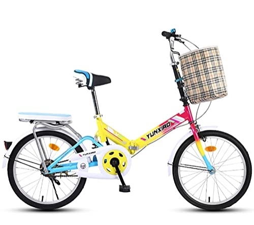 Plegables : ZLYJ Bicicleta Plegable para Adultos, Bicicleta Plegable Ligera Unisex Desplazamiento De 20 Pulgadas Bicicleta De Ciudad De Ocio Plegable Adecuado para Excursiones Al Aire Libre F, 20 in