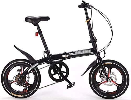 Plegables : ZLYJ Mini Bicicleta Plegable 16 Pulgadas Velocidad Variable, Freno Disco Doble, Eje Sellado, Bicicleta para Niños Y Adultos, Ligera Y Portátil E, 16inch