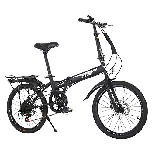 Plegables : ZXCTTBD Compacto Bicicleta Plegable, 7 Velocidades 20 Pulgadas, Portable First Class Urbana Bici Plegable, Adulto Folding Bike con Doble Freno de Disco para Montar en la Ciudad