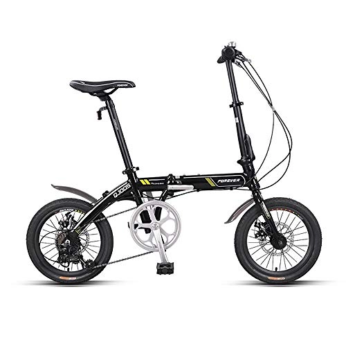 Plegables : ZXCTTBD Unisex Bicicleta Plegable, First Class Urbana Bici Plegable, Adulto Folding Bike con Doble Freno de Disco, 7 Velocidades Suspensin Completa Premium Shimano, 16 Pulgadas