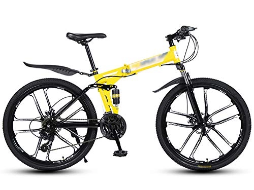 Plegables : ZXGQF Bicicleta de montaña Plegable MTB Bicicleta 26 Pulgadas Marco de Acero Doble Freno de Disco Bicicleta Plegable, Bicicleta de Ciudad (A1, 27 Speed)