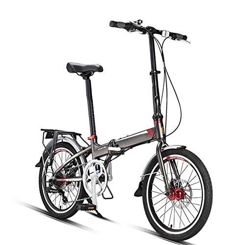 Plegables : ZXYY Mini Bicicleta Bicicleta Plegable Bicicleta compacta Plegable Ligera 20 Pulgadas aleacin de Aluminio Doble Freno de Disco luz Bicicleta Plegable