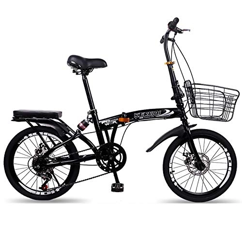 Plegables : ZYD Bicicleta Plegable, Bicicletas portátiles de 20 Pulgadas y 6 velocidades, Freno de Disco Doble Bicicleta de montaña Viajeros urbanos para Adolescentes Adultos, 4 Colores