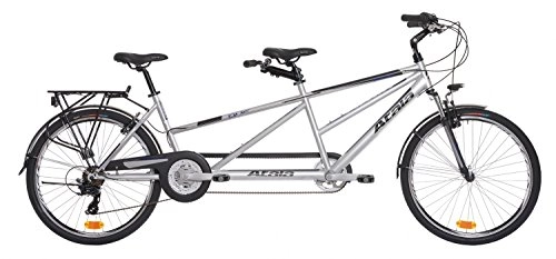 Tándem : Atala - Bicicleta Tandem Atala Due gris / azul mate, 21 velocidades, 26 pulgadas