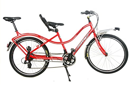 Tándem : Bicicleta en tándem Compact SMP cambio con Shimano 21 V-tándem Bike-RED rojo