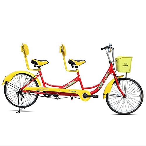 Tándem : Kuan 24inches City en tándem de la Bicicleta Entre Padres e Hijos par Que Monta Bicicletas Entretenimiento Viajes, Red Yellow