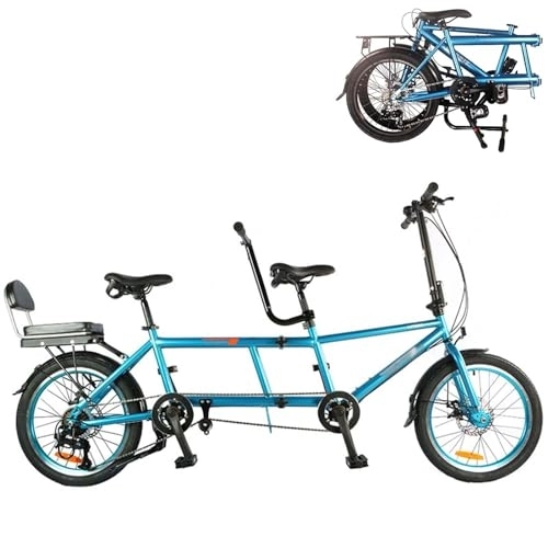 Tándem : MAYFABD Bicicleta Tándem Bicicleta Plegable para Tres Personas Bicicleta Familiar Adecuada para Dos Adultos Un NiñO Material De Acero De Alto Carbono Resistente Al óXido Duradera, Negro
