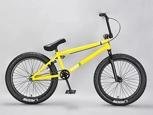 BMX Bike : 20 inch BMX bike Kush 2 kids and adults Mafiabikes Freestyle Park BMX Bike yellow (KUSH2PURPLE)