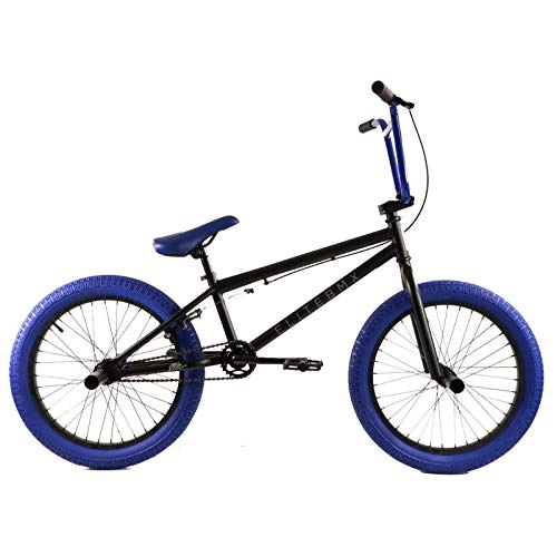 BMX Bike : 20 Inch Stealth Bicycle Freestyle Bike 1 Piece Crank, Hi-Tensile Steel Frame, Rear V Brake, Black Blue New 2020, 29.2 Lbs Lightweight