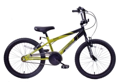 BMX Bike : Ammaco Rocky 18" Wheel Boys BMX Kids Bike Green & Black Single Speed Age 6+