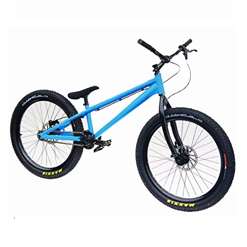 BMX Bike : B5R-24 24Inch Bicycle BMX Bike Stunt Bikes, Lightweight Aluminum Alloy Frame And Fork, OWN Wide Angle Swallow Handle with Rubber Grip, SHIMANO MT200 Oil Disc Brake, Blue