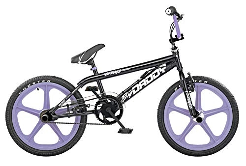 BMX Bike : Big Daddy Children's Skyway Kids BMX Bike, Lavender Mag Wheels Gyro Black, 20