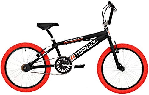 BMX Bike : Bike Fun Tornado 20 Inch 55 cm Junior Rim Brakes Black / Red