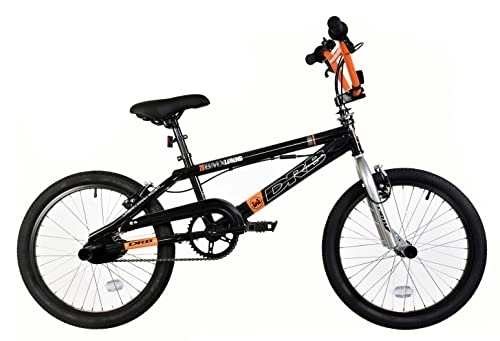 BMX Bike : Dallingridge Legend 20" Freestyle BMX Bike w / 360 Gyro - Gloss Black / Orange / Silver