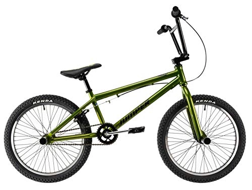 BMX Bike : DHS Jumper 20 Inch 28 cm Unisex Rim Brakes Green