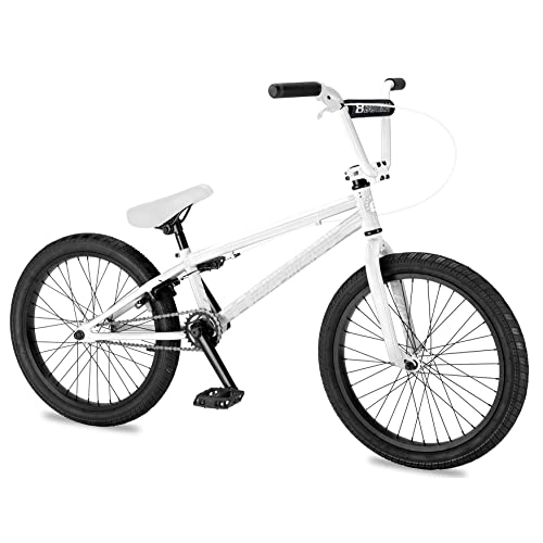 BMX Bike : Eastern Bikes Lowdown 20-Inch BMX Bike, White, Hi-Tensile Steel Frame