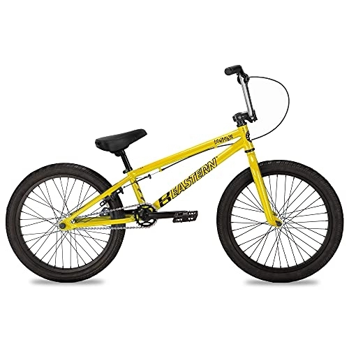 BMX Bike : Eastern Bikes Lowdown 20-Inch BMX, Hi-Tensile Steel Frame (Yellow & Chrome)