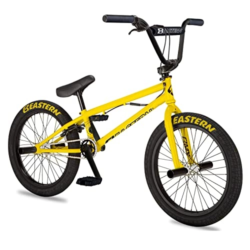 BMX Bike : Eastern Bikes Orbit 20-inch BMX Bike, Yellow, Chromoly Down & Steerer Tube
