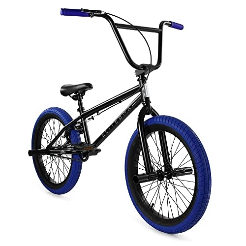 BMX Bike : Elite 20" BMX Bicycle The Stealth Freestyle Bike New 2019 (Black Blue)