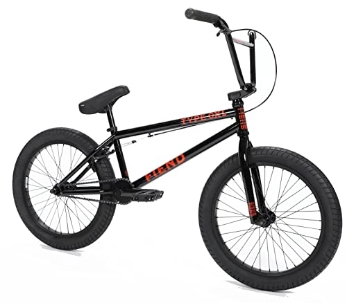 BMX Bike : Fiend BMX Gloss Black Chrome Type O XL Freestyle BMX, 21 inch TT