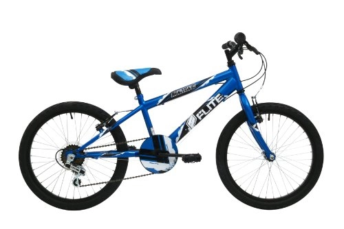 BMX Bike : Flite Maniac Boys' Kids Bike Blue, 11" inch steel frame, 6-speed 20" black alloy rims steel v-brakes