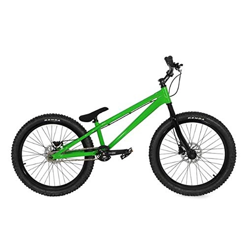 BMX Bike : Freestyle Bike Trail Mountain Bike Extreme Sports Disc Brakes 24 Inches Outdoor Travel Used for The Beginner, Green