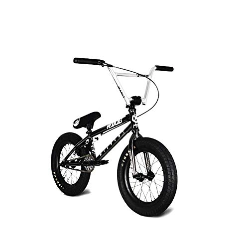 BMX Bike : GASLIKE 16 Inch BMX Bike, 3D Forged Full 4130 Chrome Molybdenum Steel Frame, For Beginner-Level to Advanced Riders Street Bikes BMX, C