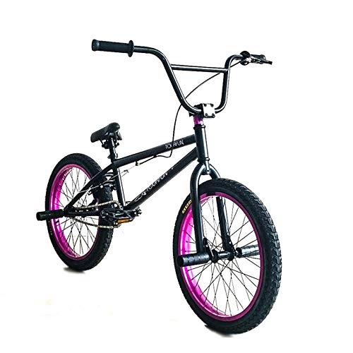BMX Bike : GASLIKE 20 Inch Professional BMX Bike, Stunt Action BMX Bicycle, Suitable For Beginner-Level to Advanced Riders Street Bikes BMX 25 * 9T, B