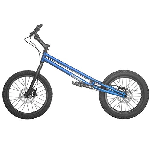 BMX Bike : GASLIKE 2020 SAW - 20 Inch BMX Trial Bike / Bike Trial for Beginners And Advanced Riders, Crmo Frame And Fork, with Brake (Wire Disc / 350 Oil Disc) Complete Bike, Blue, high version