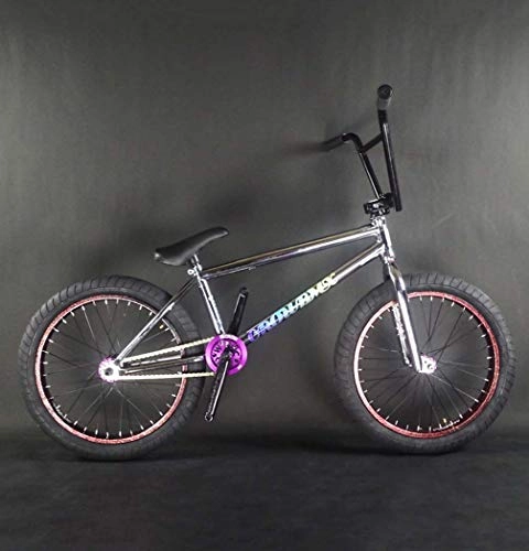 BMX Bike : GASLIKE Adult Fancy BMX Bike, Suitable For Beginner-Level to Advanced Riders Street BMX Bikes, 20-Inch Stunt Action Fancy BMX Bicycle