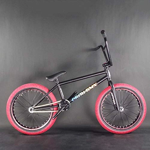 BMX Bike : GASLIKE Adult Freestyle BMX Bike, Suitable For Beginner-Level to Advanced Riders Steel Frame Street BMX Bikes, Stunt Action BMX Bicycle, 20-Inch Wheels, G