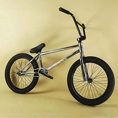 BMX Bike : GASLIKE Adult Freestyle BMX Bike, Suitable For Beginner-Level to Advanced Riders Street BMX Bikes, Stunt Action BMX Bicycle, 20-Inch Wheels